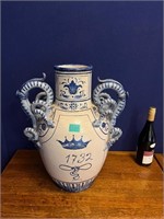 Dutch Style Ceramic Urn and a Floral Design Jug