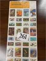 1985 AMERICAS CONSERVATION STAMPS MINT SHEET