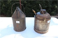 2 Old Oil Cans