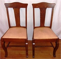 1940's Oak dining chairs.