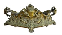 19thC Antique Victorian Brass Centerpiece Planter