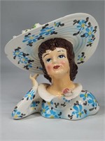 VINTAGE LADY HEAD VASE