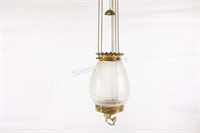 Victorian Clear Etched Frosted Pull Down Lamp