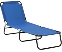 Folding Chaise Lounge - Blue