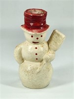 ANTIQUE PAPER MACHE PAINTED CHRISTMAS SNOWMAN