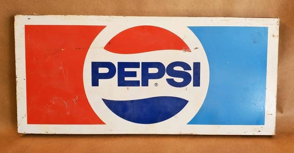 VINTAGE PEPSI ~ COLA SODA METAL RACK SIGN