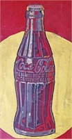 ANTIQUE COKE BOTTLE METAL SIGN AS-IS