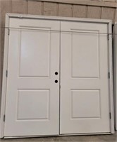 DOUBLE EXTERIOR DOOR IN CASING