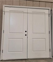 DOUBLE EXTERIOR DOOR IN CASING