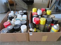 2 boxes of misc spray paint