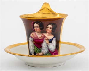 Biedermeier Porcelain Cabinet Cup, ca. 1835 LOST