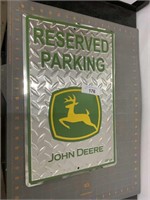 Reserved Parking John Deere sign