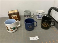 6 assorted collectible mugs