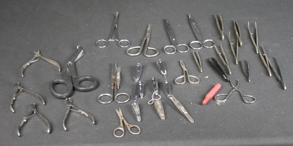 Collection of Scissors and Nail Care Items