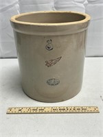 3 Gallon Small Wing Potteries Oval Redwing Crock