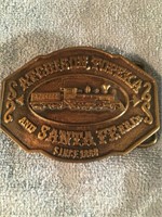 ATSF Railroad Brass Belt Buckle