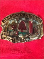1984 American Farmers Feed World Belt Buckle