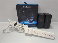 Brookstone Headphones, Realistic Speakers, B