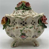 VTG Bone China Capodimonte Porcelain Floral