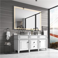 LUSPAZ Led Bathroom Mirror for Wall 84x48 Inch wit