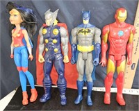 4 super hero dolls