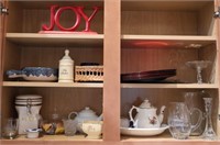 Kitchen Cabinet-Tea Pots, Candle Stick Holders++