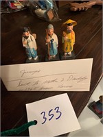 1965 WOODEN KOREAN FIGURES