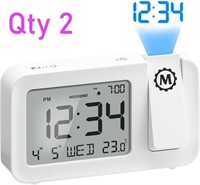 Qty 2- Marathon Watch Projection Clock