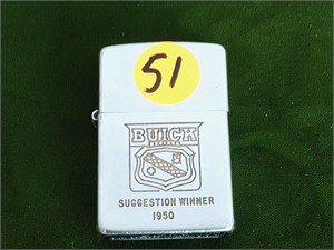 RARE “BUICK” SUGGESTION WINNER 1950 ZIPPO LIGHTER