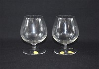 Pair VILLEROY & BOCH TORINO Glass Brandy Snifters