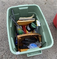 GREEN TOTE AND CONTENTS