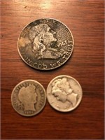 Lot of 3 silver coins