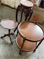 32x10in console table/ 20in diameter side table