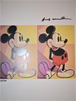 Andy Warhol Mickey Hand Signed COA