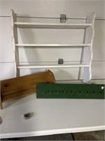 Primitive shelves and coat hanger