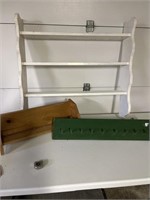 Primitive shelves and coat hanger