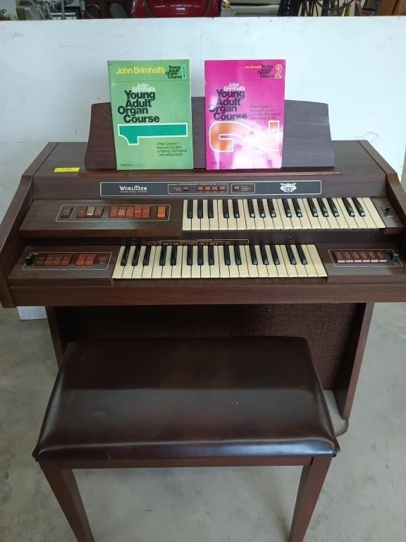 WurliTzer Organ, 36x41x23, with bench and two