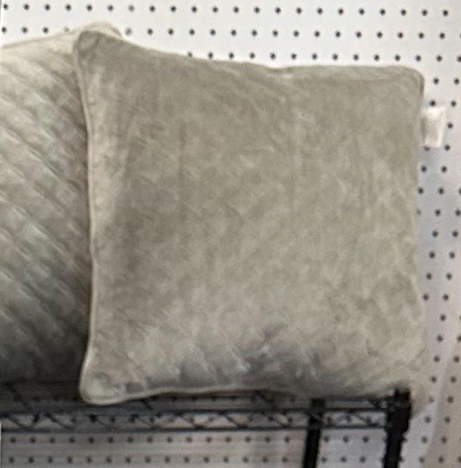 2 Gray Velvet Pillows