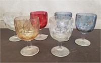 Lot of Colored & Painted Goblets