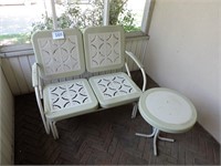 Vintage Glider with Matching Table