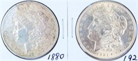 Coin 2 Morgan Silver Dollars 1880-O & 1921-P