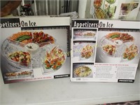 2pc Appetizers On Ice Revolving Serving Trays