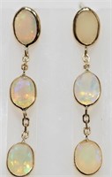 10K Yellow Gold Opal 2.90 Ct Earrings
