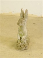 Solid Concrete Seated Rabbit Statuette