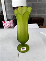 satin glass vase