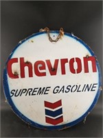 Chevron style wall hanging sign with chain, made i