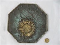 Heavy metal sunflower footprint decor