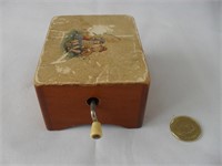 Antique handle winding music box