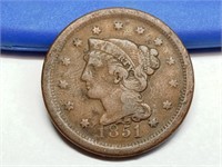 OF) 1851 us large cent