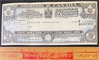 1941 DOMINION OF CANADA $5 WAR BOND